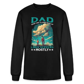 What Are Clouds Made Of, Linux Servers Mostly 11 - Men's Long Sleeve T-Shirt - black - Front