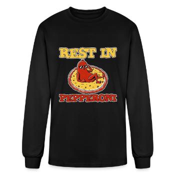 Rest In Pepperoni 2 - Men's Long Sleeve T-Shirt - black - Front