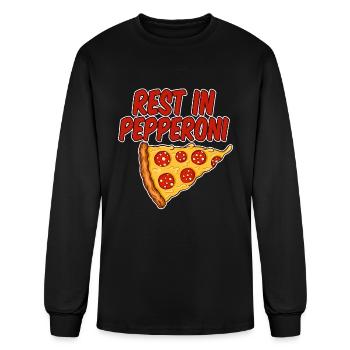 Rest In Pepperoni 4 - Men's Long Sleeve T-Shirt - black - Front