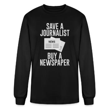 Save A Journalist, Buy A Newspaper 2 - Men's Long Sleeve T-Shirt - black - Front