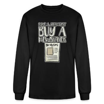Save A Journalist, Buy A Newspaper 4 - Men's Long Sleeve T-Shirt - black - Front