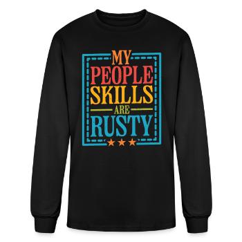 Mes compétences relationnelles sont rouillées 16 - T-shirt à manches longues Homme - noir - Devant