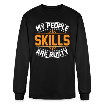 Mes compétences relationnelles sont rouillées 18 - T-shirt à manches longues Homme - noir - Devant