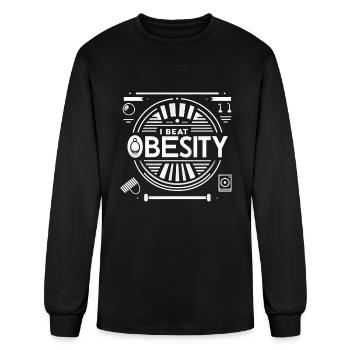 I Beat Obesity 14 - Men's Long Sleeve T-Shirt - black - Front