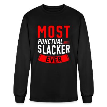 Most Punctual Slacker Ever 2 - Men's Long Sleeve T-Shirt - black - Front