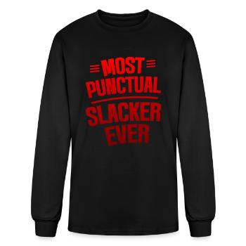 Most Punctual Slacker Ever 4 - Men's Long Sleeve T-Shirt - black - Front