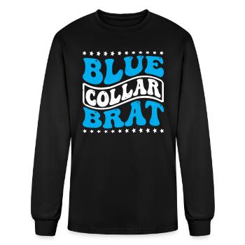 Blue Collar Brat 6 - Men's Long Sleeve T-Shirt - black - Front