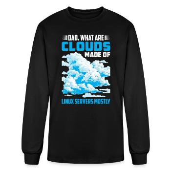 What Are Clouds Made Of, Linux Servers Mostly 40 - Men's Long Sleeve T-Shirt - black - Front