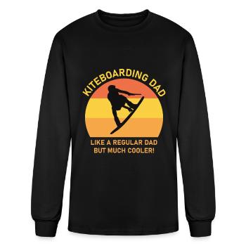 Kite boarding dad - Kitesurfing - Wind Kiteboarder - Men's Long Sleeve T-Shirt - black - Front
