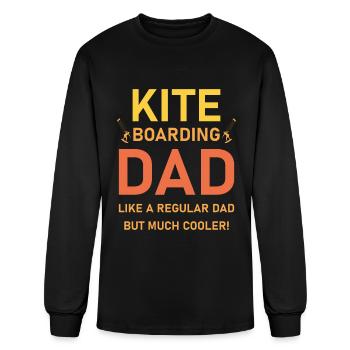 Kite boarding dad - Kitesurfing - Wind Kiteboarder - Men's Long Sleeve T-Shirt - black - Front
