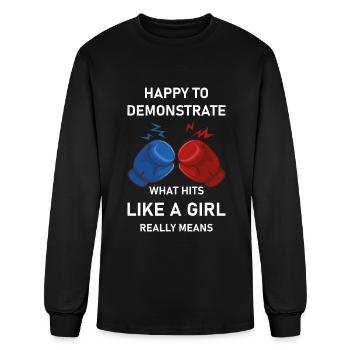 Boxing - Kickboxing - Boxer - Men's Long Sleeve T-Shirt - black - Front