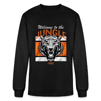 Bienvenue dans la jungle - T-shirt à manches longues Homme - noir - Devant