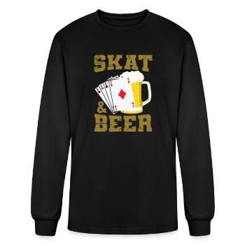 Skat and Beer Card Game Irritate playing Cards - Men's Long Sleeve T-Shirt - black - Front