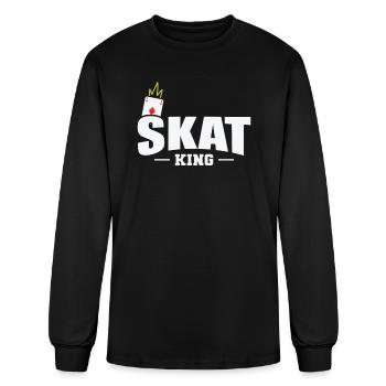 Skat King Card Game Irritate playing Cards - Men's Long Sleeve T-Shirt - black - Front