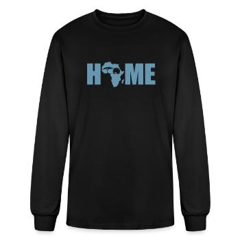 Home Population Continent Africa Map - Men's Long Sleeve T-Shirt - black - Front