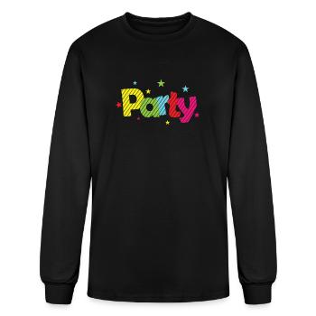 Party Celebrate Dance Music Friends - Men's Long Sleeve T-Shirt - black - Front