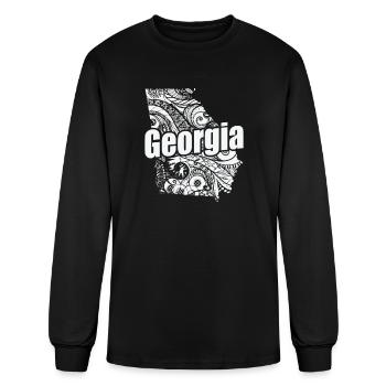 Géorgie États-Unis Amérique État - T-shirt à manches longues Homme - noir - Devant