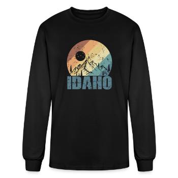 Idaho États-Unis Amérique État - T-shirt à manches longues Homme - noir - Devant