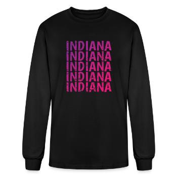 Indiana États-Unis Amérique État - T-shirt à manches longues Homme - noir - Devant