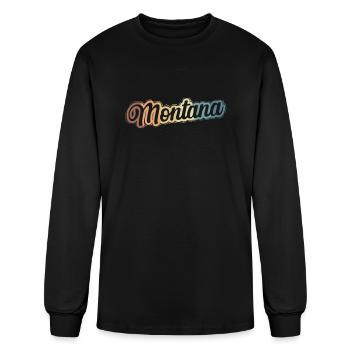 Montana États-Unis Amérique État - T-shirt à manches longues Homme - noir - Devant
