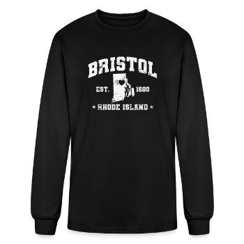 Rhode Island Bristol Est. 1680 USA America - Men's Long Sleeve T-Shirt - black - Front