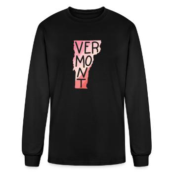 Vermont États-Unis Amérique État - T-shirt à manches longues Homme - noir - Devant