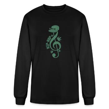 Clef with Cappi Music Direction Rap - Men's Long Sleeve T-Shirt - black - Front