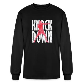 Knock Down Boxing - Men's Long Sleeve T-Shirt - black - Front
