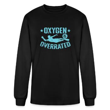 Oxygen is Overrated Swim Sport - Men's Long Sleeve T-Shirt - black - Front