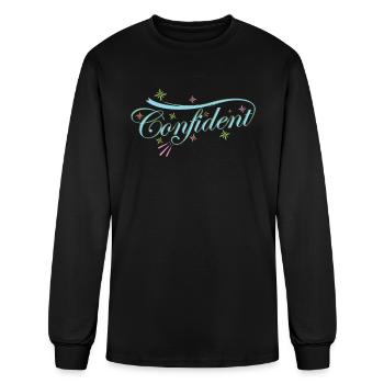 Confident - Men's Long Sleeve T-Shirt - black - Front