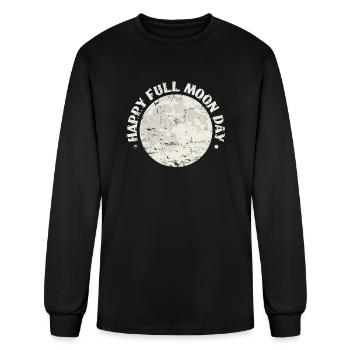 Happy Full Moon Day Night Sky - Men's Long Sleeve T-Shirt - black - Front