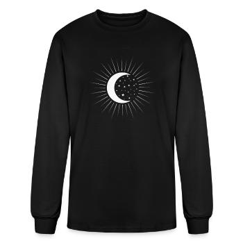 Moon Pattern Night Sky Night - Men's Long Sleeve T-Shirt - black - Front