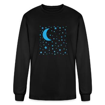Stars with Moon Galaxy - Men's Long Sleeve T-Shirt - black - Front