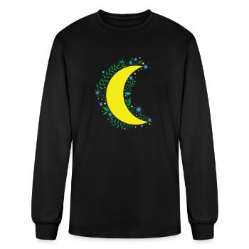 Moon Flowers infinite Night Sky - Men's Long Sleeve T-Shirt - black - Front