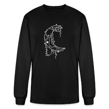 decorated Moon Night Sky - Men's Long Sleeve T-Shirt - black - Front