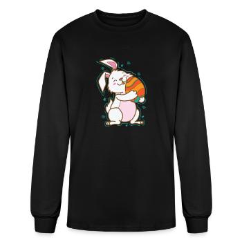 Easter Bunny with an Easter Egg - Men's Long Sleeve T-Shirt - black - Front