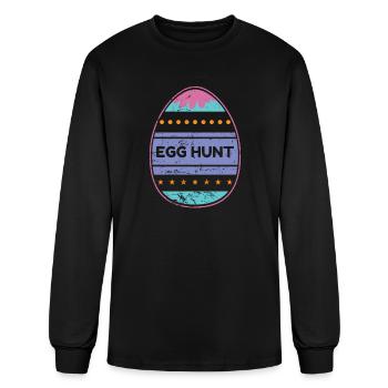 Egg Hunt Easter Bunny Easter Eggs - Men's Long Sleeve T-Shirt - black - Front