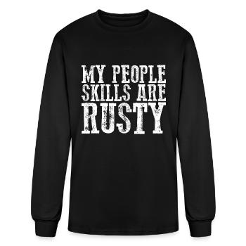 Mes compétences relationnelles sont rouillées 11 - T-shirt à manches longues Homme - noir - Devant