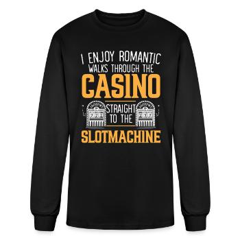 Romantic Walks Through The Casino Slot Machine - Men's Long Sleeve T-Shirt - black - Front