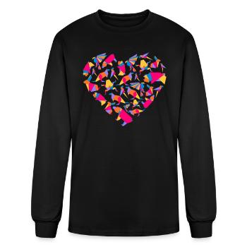Origami Heart Origami Master Paper Folder - Men's Long Sleeve T-Shirt - black - Front