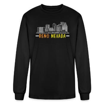 Reno Nevada USA America Nevadians Nevadans - Men's Long Sleeve T-Shirt - black - Front