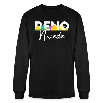 Reno Nevada USA America Nevadians Nevadans - Men's Long Sleeve T-Shirt - black - Front