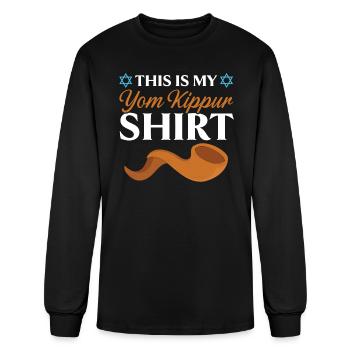 Holy Day Jerusalem Judaism This Is My Yom Kippur - Men's Long Sleeve T-Shirt - black - Front