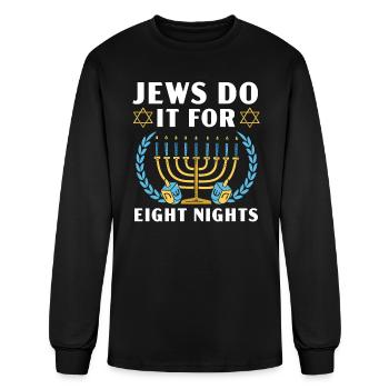 Jews Do It For Eight Nights Yom Kippur Jerusalem - Men's Long Sleeve T-Shirt - black - Front
