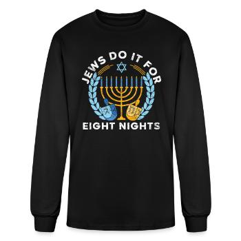 Jews Do It For Eight Nights Yom Kippur Jerusalem - Men's Long Sleeve T-Shirt - black - Front