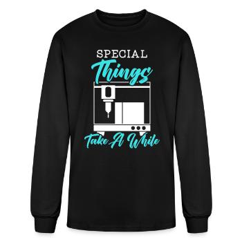 Special Things Take A While 3D Printing 3D Printer - Men's Long Sleeve T-Shirt - black - Front