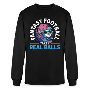 Fantasy Football Takes Real Balls Sport Lover - Men's Long Sleeve T-Shirt - black - Front
