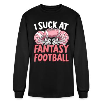 I Suck At Fantasy Football Auto Draft Sport Lover - Men's Long Sleeve T-Shirt - black - Front
