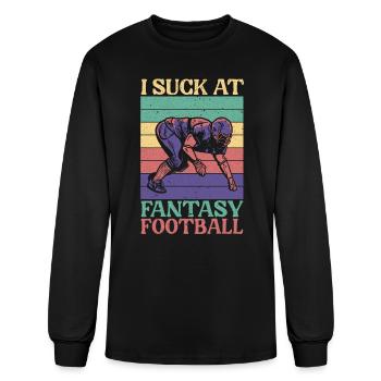 I Suck At Fantasy Football Auto Draft Sport Lover - Men's Long Sleeve T-Shirt - black - Front