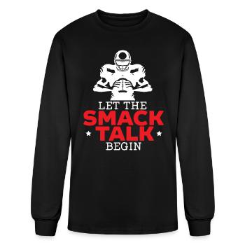 Let The Smack Talk Begin Fantasy Football Sport - Men's Long Sleeve T-Shirt - black - Front